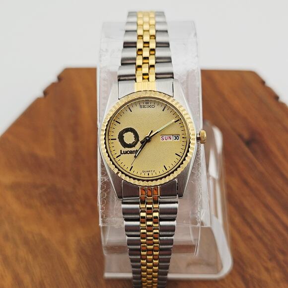 Seiko X Lucent Technologies Two Tone Watch Gold Silver Everyday Casual 666206 - Picture 1 of 8